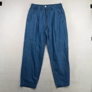Old Navy M Billie High Rise Dark Wash Straight Ankle Trouser Cotton Denim Pants thumbnail 2