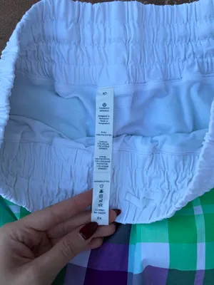 Y2K rare Lululemon green & purple plaid mini tennis skirt sz 10 #plaid #athletic thumbnail 7