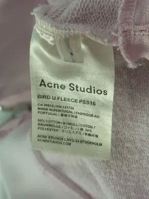 Acne Studios Bird Fleece Sweatshirt in Pink thumbnail 5