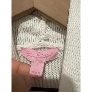 Lilly Pulitzer Sleeveless‎ Cardigan Vest Sz S White Fringe Cotton Resort Beach thumbnail 4
