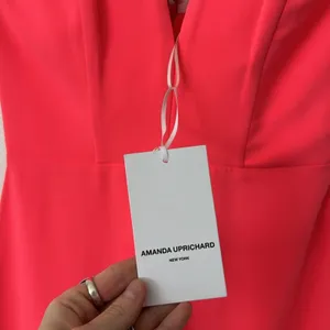 NWT Amanda Uprichard S Rayna Dress in Fluro Pink Ruched Strapless Dress thumbnail 2