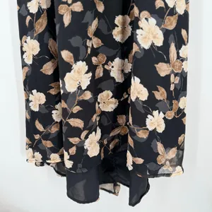 Petal & Pup Lucah Dress Size Large Frill Floral Maxi Wedding Formal Cocktail Blk thumbnail 14