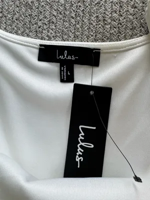 Lulu's White Square Neck Mini Dress Size Large NWT thumbnail 5