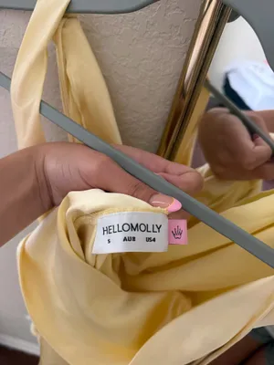 Hello Molly Dress Yellow Silk Mini thumbnail 2