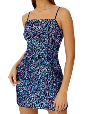 Inspired Hearts Sequin Mini Dress S – Multicolor Bodycon Party Cami, NWOT thumbnail 1