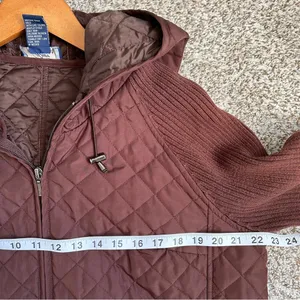 Pure Alaska Brown Sweater Full Zip Jacket Large Casual Fall Vintage 90s thumbnail 4
