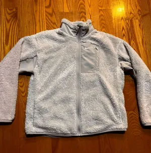 Nike Fleece Sherpa full Zip Jacket Womens Medium White Long Sleeve Dri Fit thumbnail 1