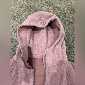 Lululemon Full Zip Scuba Hoodie - Pink Light Cotton Fleece thumbnail 4