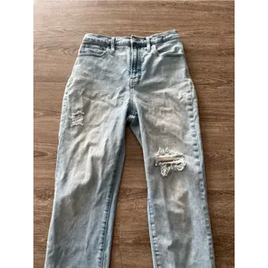 Madewell Womens 29 The Perfect Vintage Straight Jean Light Wash Raw Hem Hi Rise thumbnail 4
