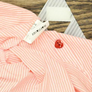 NWT Dearstalker Womens Striped Short Sleeve Pocket T-Shirt Tee Pink / White Free thumbnail 4