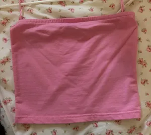 Edikted pink cropped tube top xs thumbnail 1