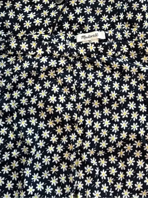 Madewell Mini Daisy Short Sleeve Pajama Set Top medium, bottoms XL thumbnail 3