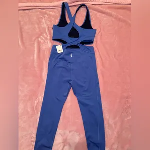 Free People FP Movement Women's XS Back It‎ Up Bodysuit Blue thumbnail 7