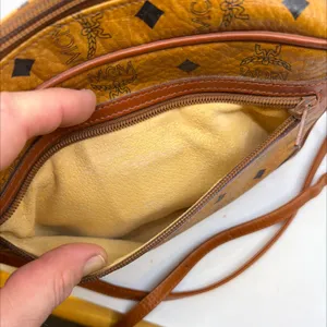 MCM Visetos Camera Cognac Coated Canvas Crossbody Bag thumbnail 8