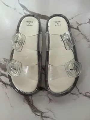 Shade & Shore Women’s Clear Jelly Double Buckle Slide Sandals – Waterproof Beach Pool Slides thumbnail 4