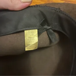 Brown Fedora Hat 100% Wool Made in USA small thumbnail 7