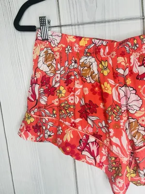 Victorias Secret Womens Sz M Pajama Set Short-Sleeve Shirt Shorts Coral Floral thumbnail 14