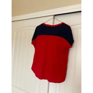 New England Patriot Top Women's Small Touch By Alyssa Milano Red and Blue Logo thumbnail 3
