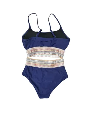 Women’s Navy Blue 2-Piece Bikini Set High-Waisted Swimwear Size M thumbnail 3