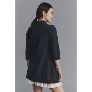 Anthropologie MAEVE Double Breasted Merino‎ Wool Long Cardigan Sweater Medium thumbnail 8