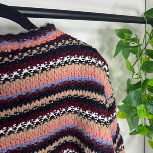 Anthropologie Elsamanda Striped Chunky Knit Alpaca Wool Blend Sweater M Medium thumbnail 9