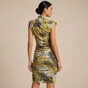 Anthropologie Maya Snakeskin Ruched Sheath Dress S‎ Homecoming Cocktail Party thumbnail 2