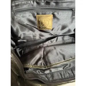 Women's Y2K Slouchy Hobo Patent Leather & Gold Chunky‎ Charm Green Purse Handbag thumbnail 6