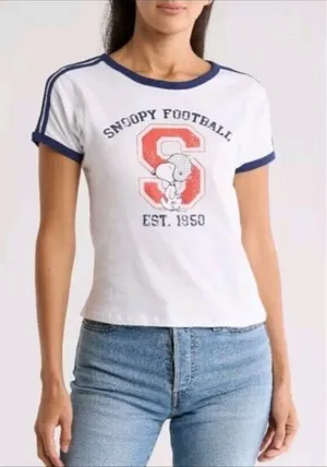 Peanuts Snoopy Football Tee White thumbnail 1