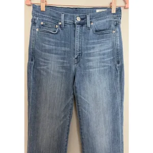 AYR The Pop Straight Jeans High Rise Medium Wash Stretch Denim Women's Size 27 thumbnail 3