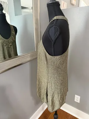 VTG Cache Beaded Y2K Boho Handkerchief Knit Tank Top Size XS. thumbnail 6