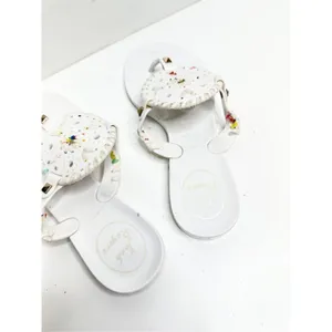 Jack Rogers Sandals‎ Womens Size 5 White Georgica Jelly Slip On Flats thumbnail 6