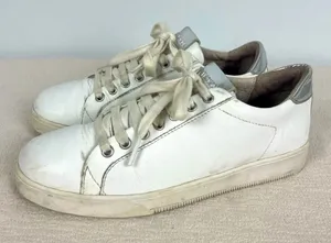Blackstone White RL90 Low Top‎ Sneaker with Silver Accents thumbnail 1