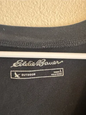 Eddie Bauer Black V-Neck Button Front Cardigan thumbnail 2