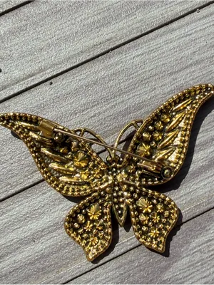 Red Crystal Butterfly Brooch - Women Jewelry thumbnail 6