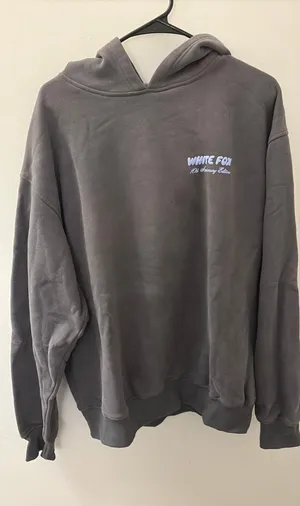 White Fox Boutique Hoodie Grey Oversized thumbnail 1