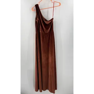 Baltic Born Dress Women’s Size Medium *Altered Tatiana Velvet One Shoulder Maxi thumbnail 3