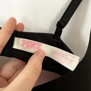 PINK Victoria's Secret black lightly lined bra women's size L adjustable thumbnail 4