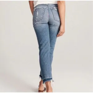 Abercrombie &‎ Fitch Annie High Rise Girlfriend Jeans Distressed Size 24 / 00R thumbnail 2
