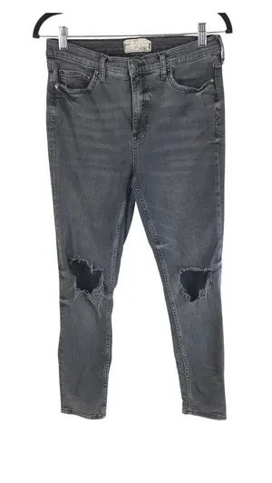 Free People Womens Jeans Skinny Distressed Stretch Gray Size 30 thumbnail 1