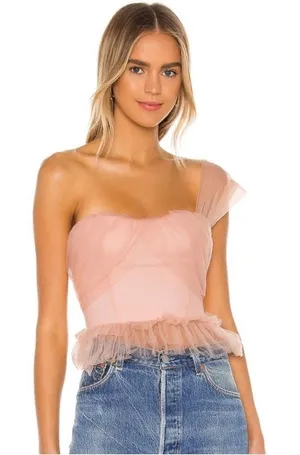 Revolve Marnie Top in Champagne Pink NBD xs thumbnail 1