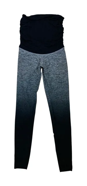 Beyond Yoga Beyond The Bump Ombre Maternity Leggings Black‎ Gray XS thumbnail 1