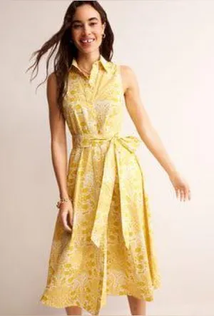 BODEN Amy Sleeveless Shirt Dress size 6 thumbnail 1
