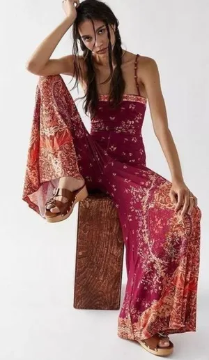 Free People Astrid Jumpsuit M thumbnail 1