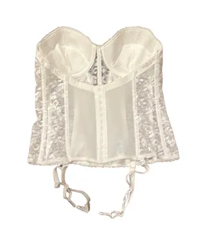 Vintage Longline Strapless Bustier Corset Top thumbnail 3