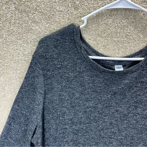 Imperfect Old‎ Navy charcoal gray long sleeve shirt stretchy comfy XXL 2018 top thumbnail 3