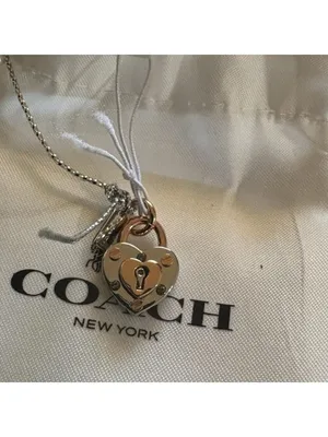 Coach Padlock Heart Charm and Earrings Set One Size thumbnail 5