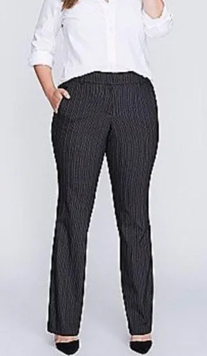 Lane Bryant Womens stretch boot striped pants size 18 thumbnail 1