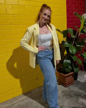 New Showpo Virginia Jacket Oversized Double Breasted Blazer Yellow MSRP $129 thumbnail 6