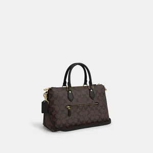 NEW Coach Georgia Satchel In Signature Canvas New IM/BROWN BLACK CR157 IMAA8 thumbnail 3