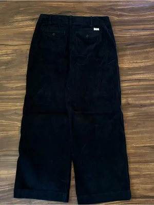 NWOT Polo Ralph Lauren Cotton Corduroy Wide-Leg Pant | Size: 10 | Black thumbnail 6